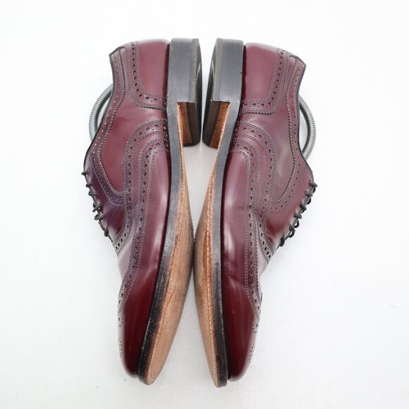 Allen Edmonds McAllister Men\'s 11 B Wingtip Burgundy Oxford Brogue Dress Shoes main image 4